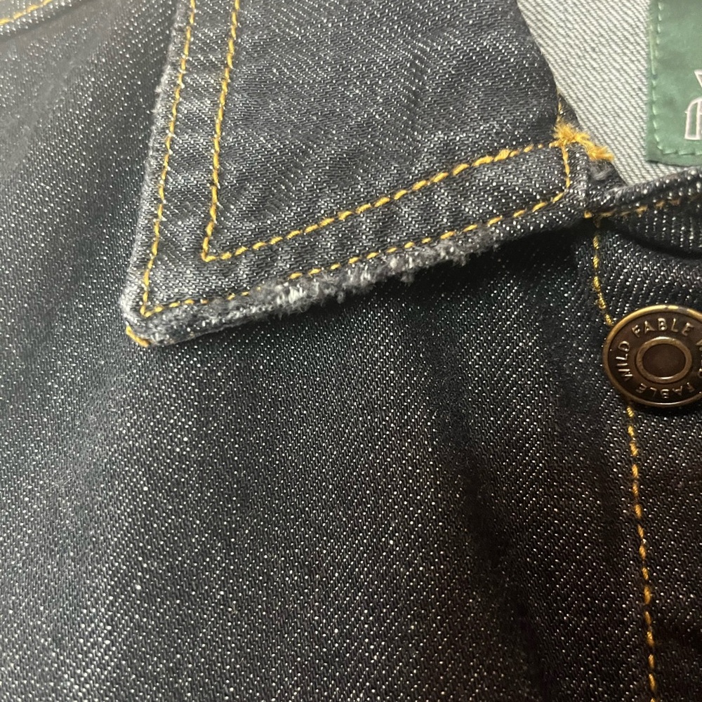 Wild Fable Denim Vest Medium Cropped Sleeveless Jean Jacket - Picture 6 of 6